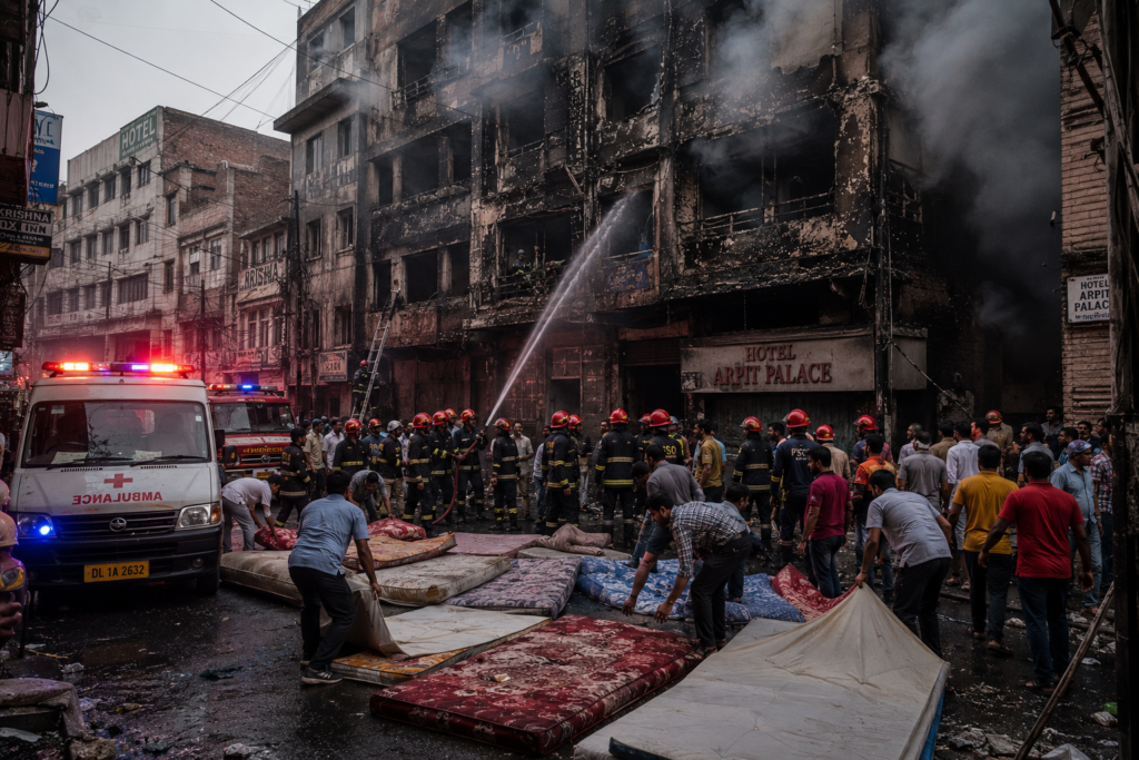 Delhi Malviya Nagar Hotel Fire