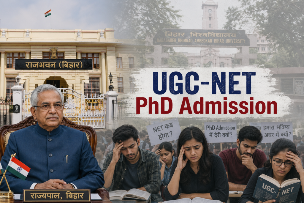 बिहार के राजभवन का बड़ा फैसला, अब नेट स्कोर से ही यूनिवर्सिटीज में होगा पीएचडी एडमिशन।