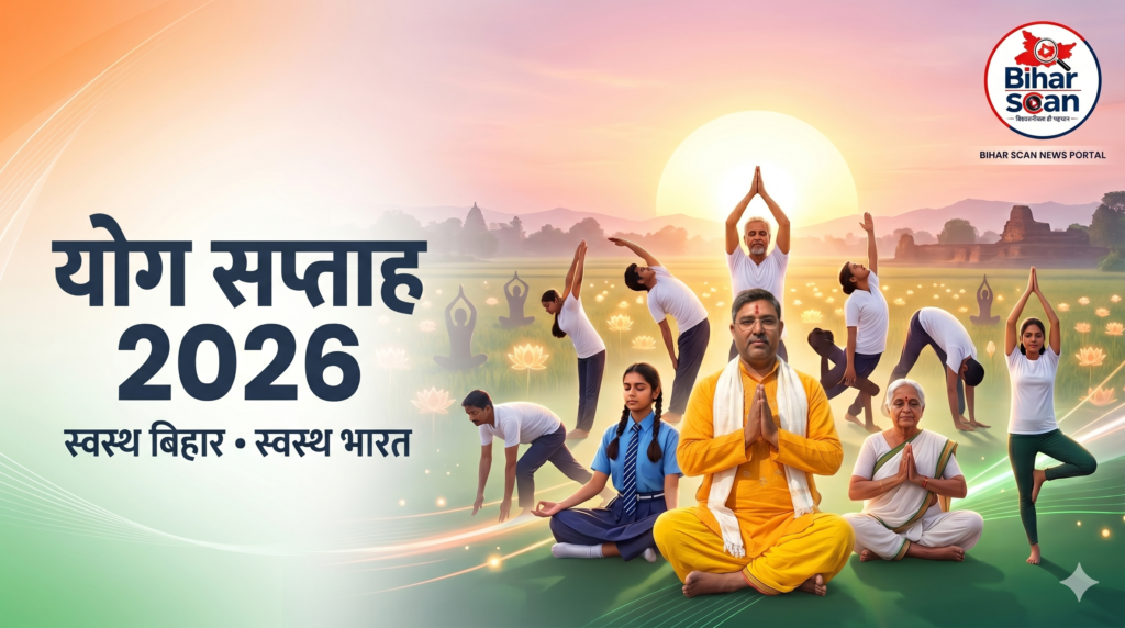 Yoga Week 2026 विशेष श्रृंखला के लिए बिहारस्कैन न्यूज का ब्रांडेड फीचर्ड इमेज