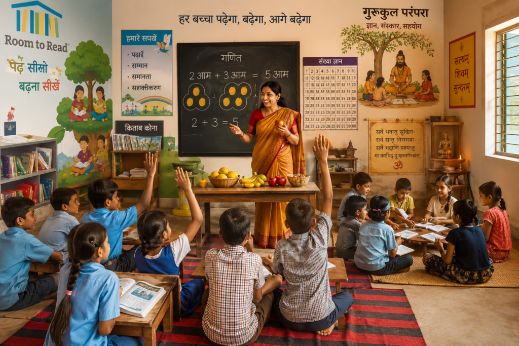बिहार के सरकारी स्कूलों में अब आधुनिक और पारंपरिक तरीकों के मेल से होगी बच्चों की पढ़ाई।